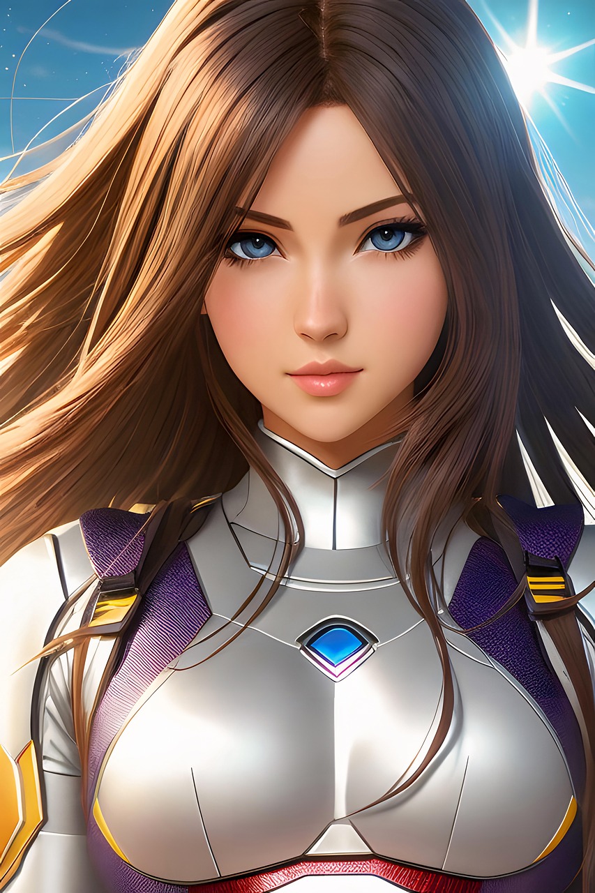 Anime — girl, futuristic, cute