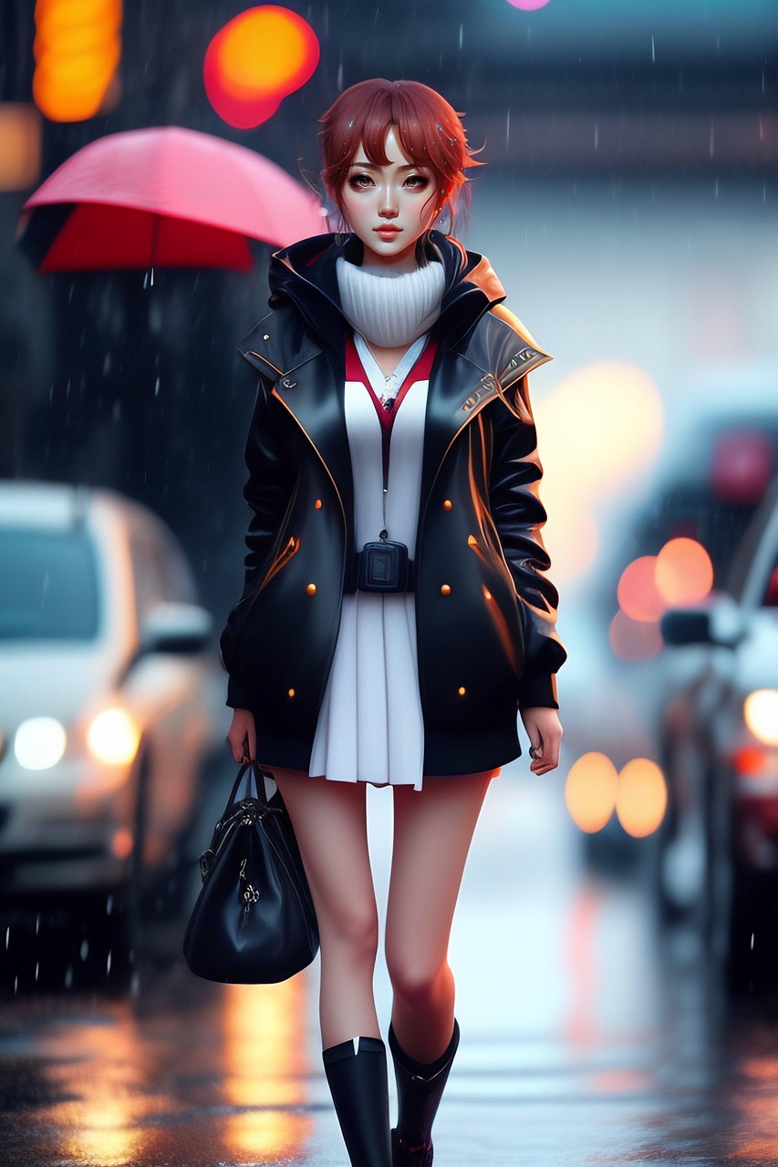 Anime — girl, street, casual
