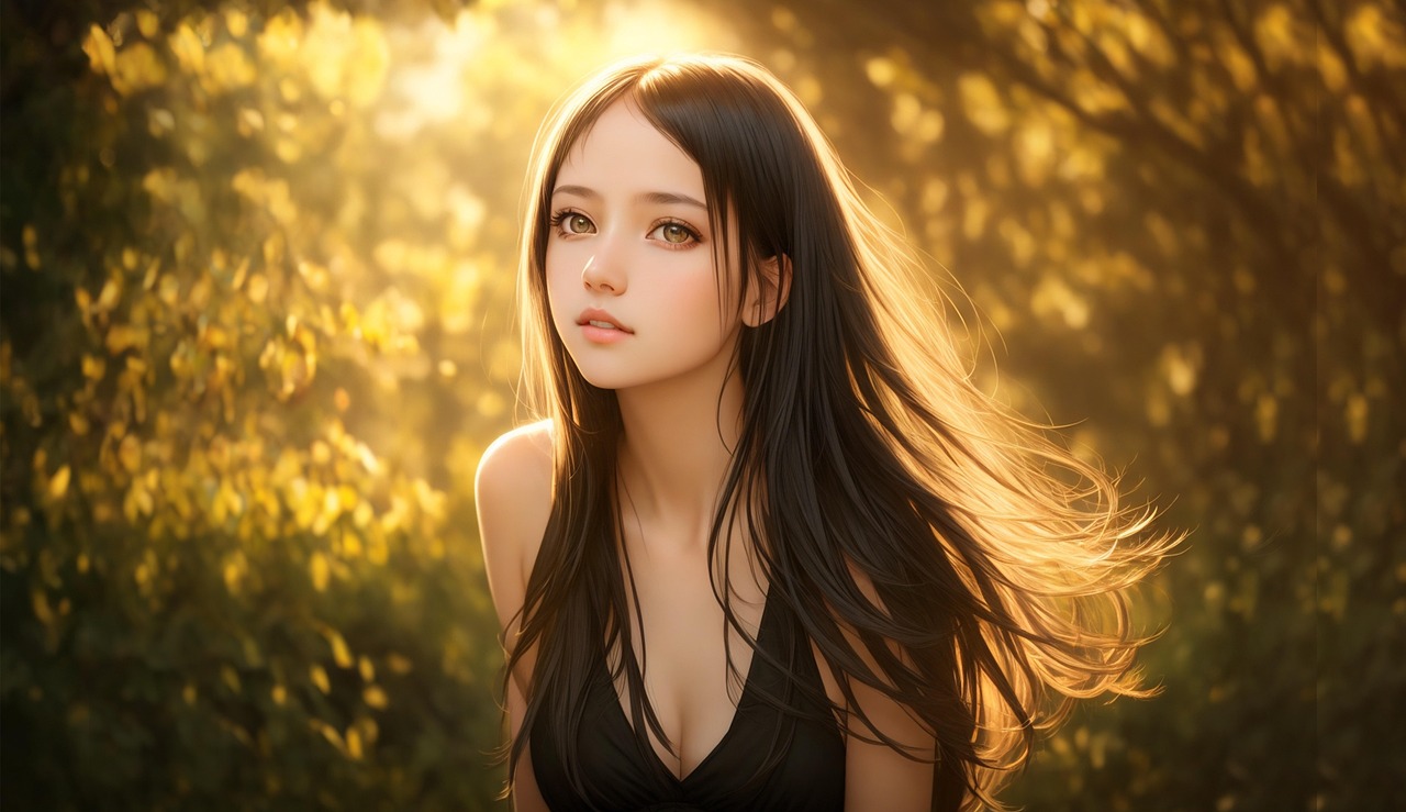 Anime — brunette, young, girl