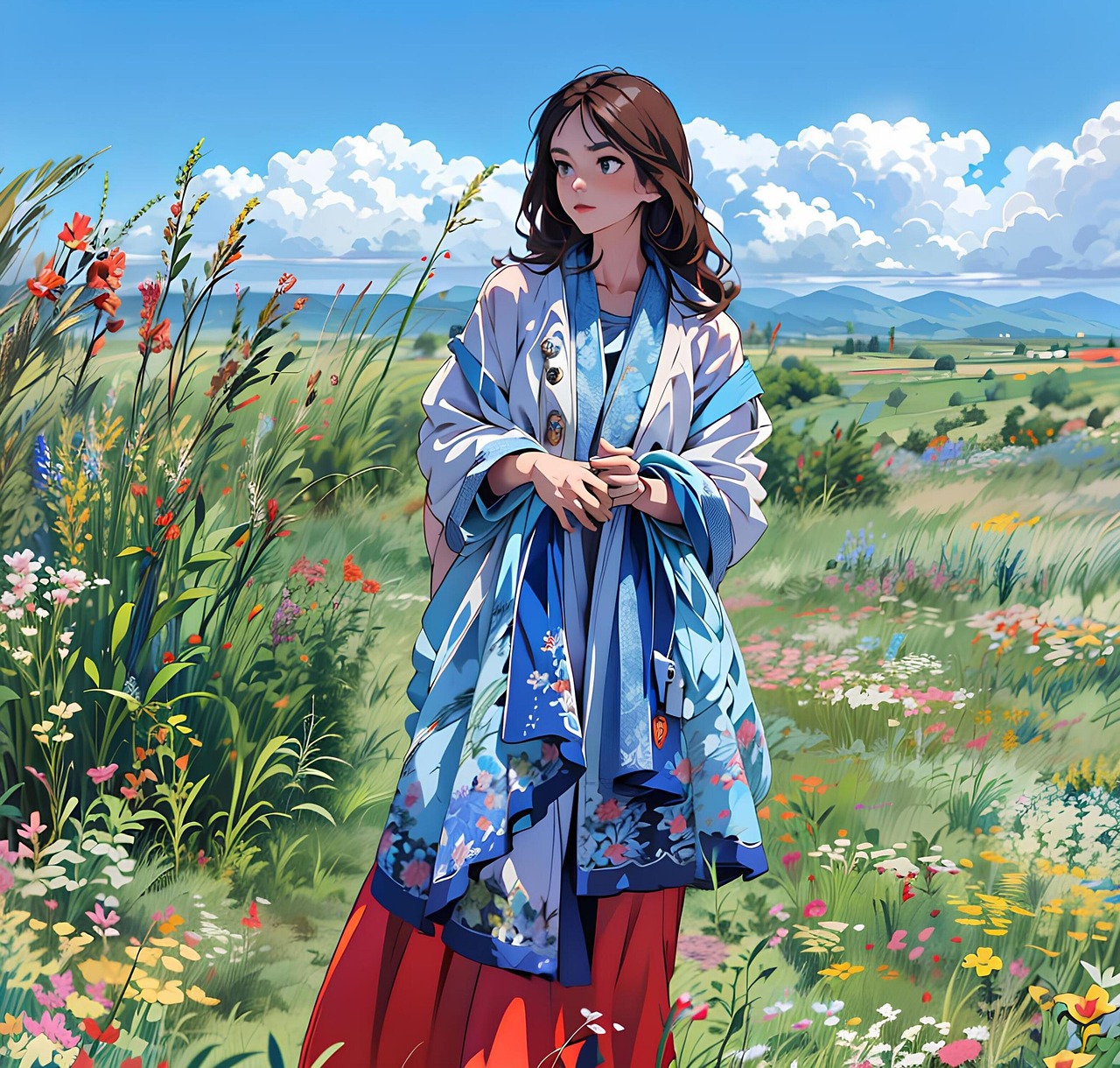 Anime — woman, young, fashion