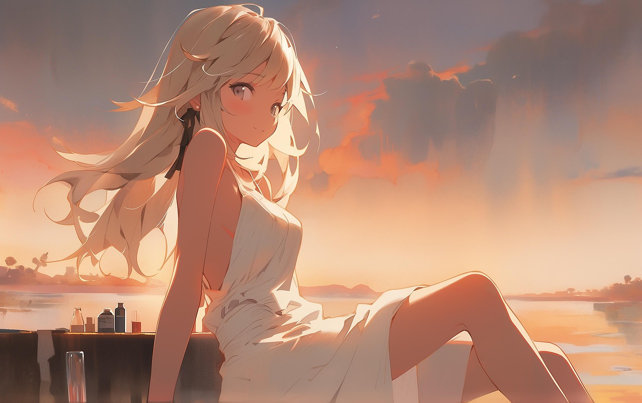 Anime — woman, model, face