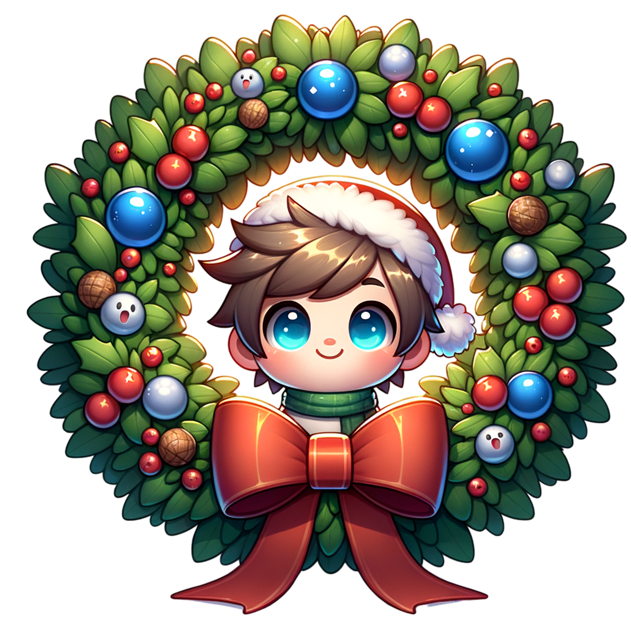 Anime — wreath, christmas