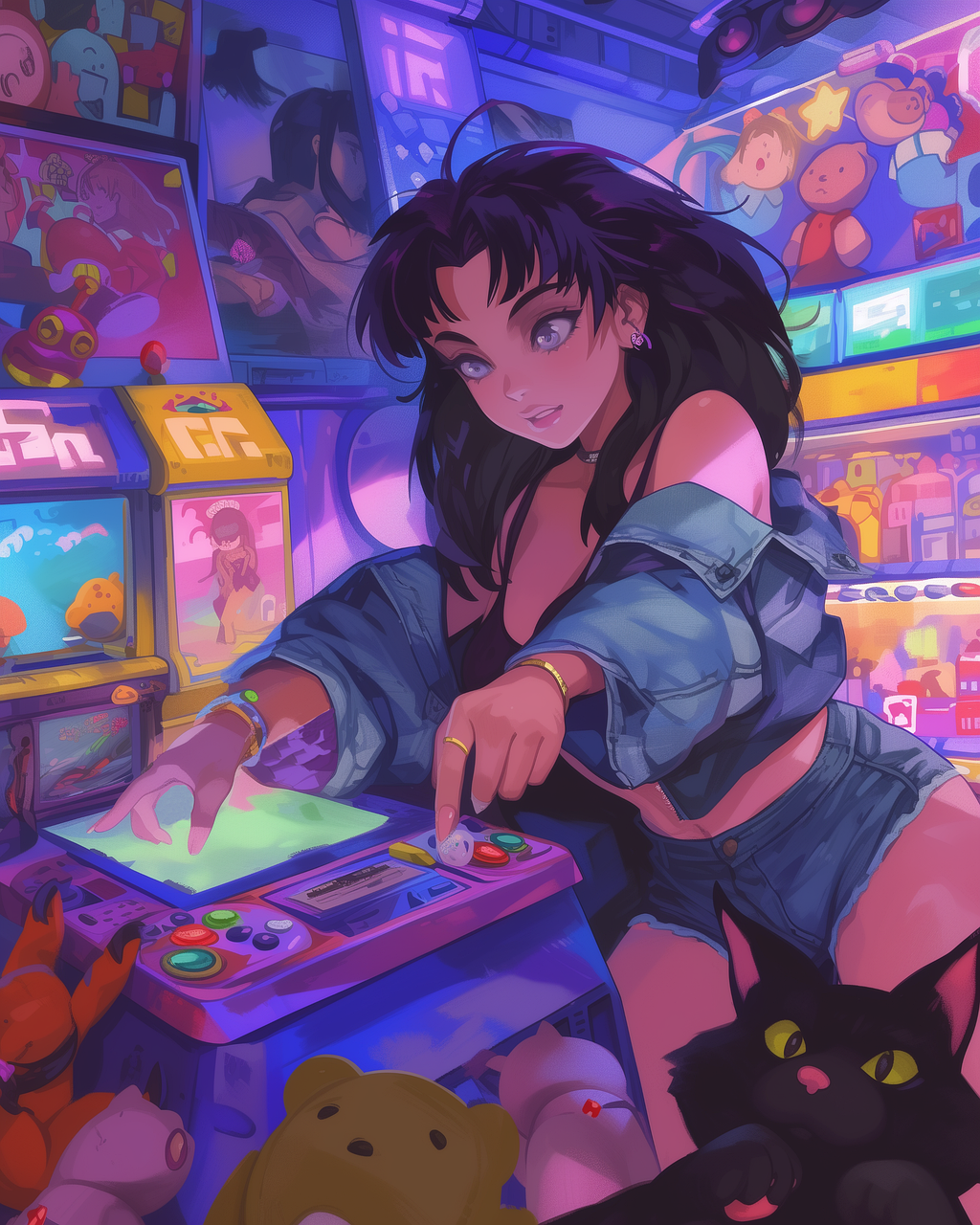 Anime — animal, girl, game