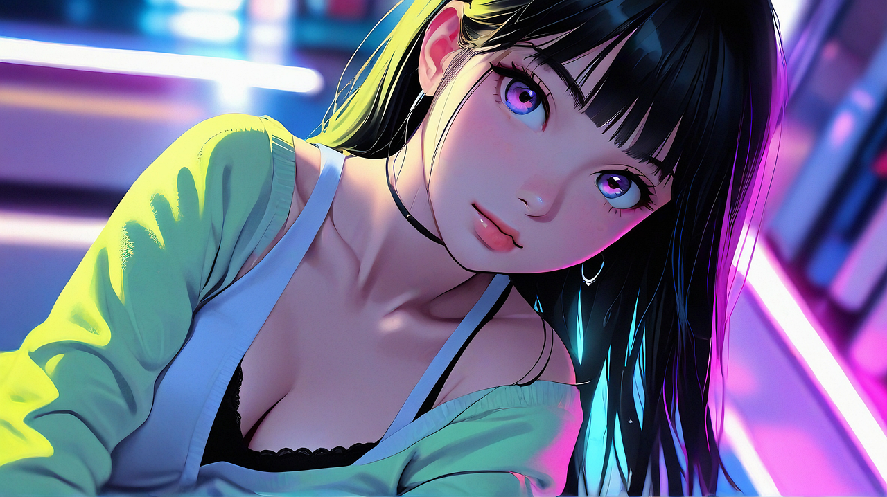 Anime — woman, face, make up