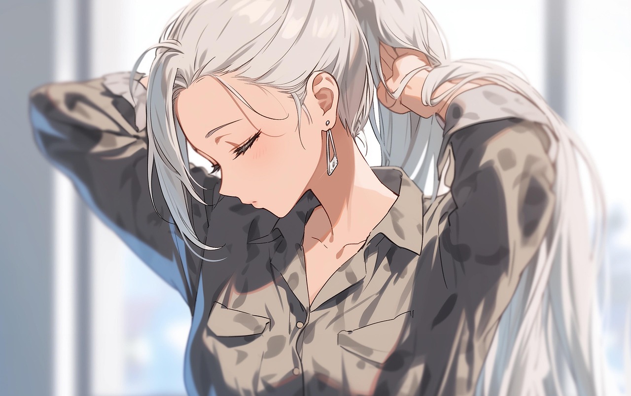 Anime — woman, beauty, pose