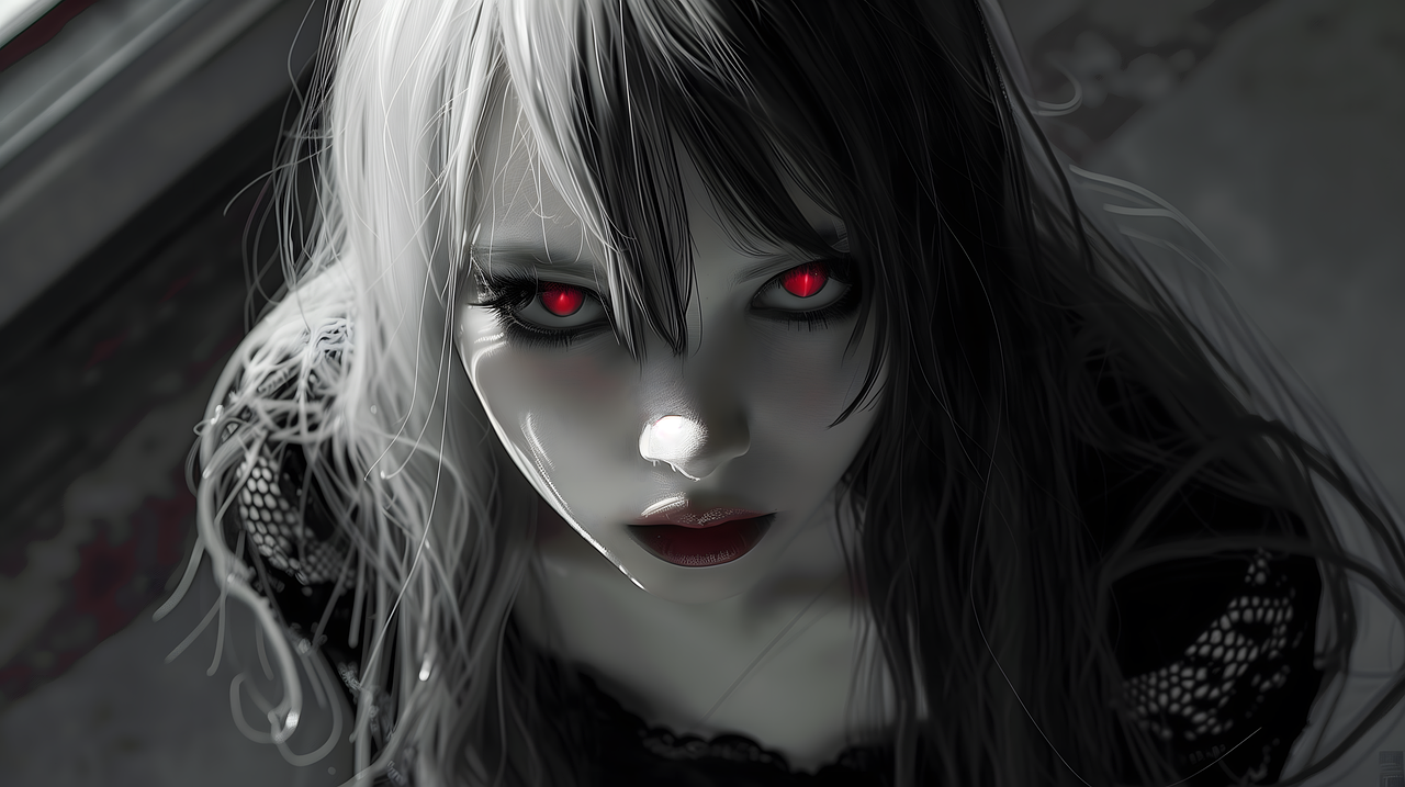 Anime — woman, gothic, dark