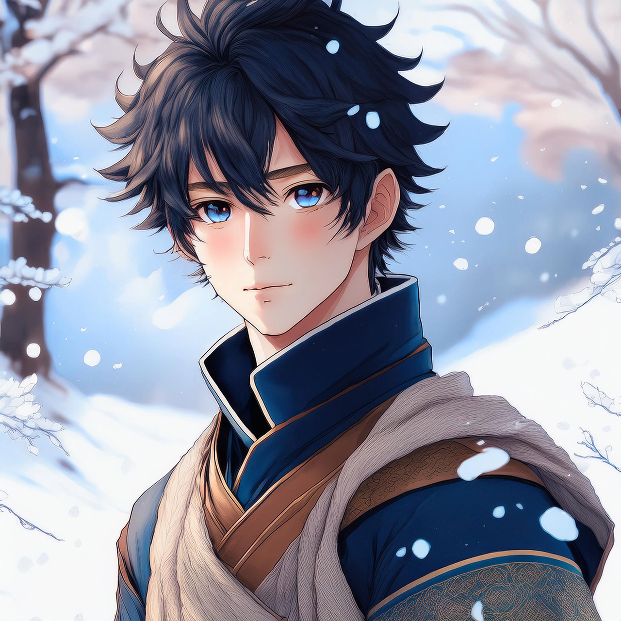 Anime — fantasy, clouds, anime guy