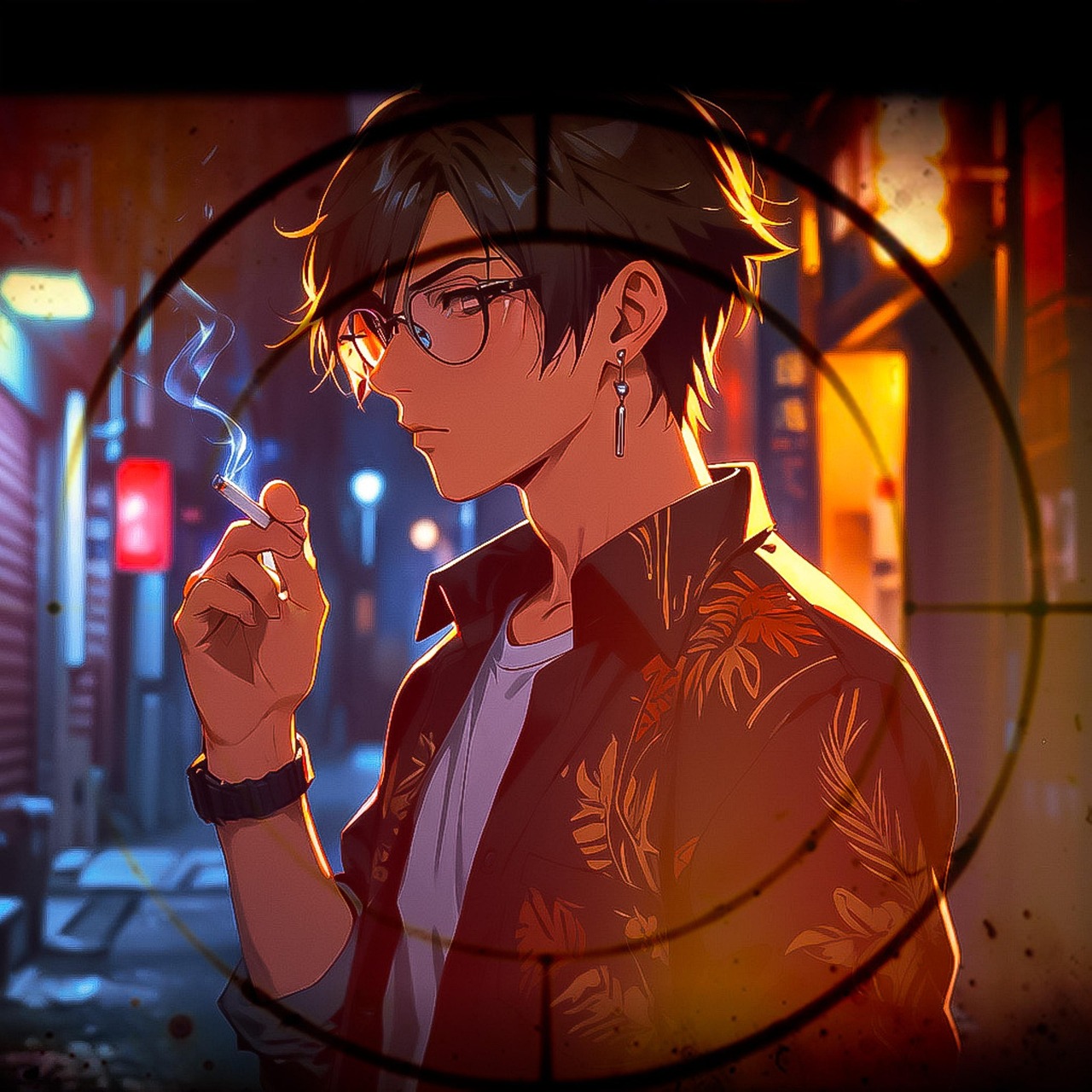 Anime — man, sunglasses, character