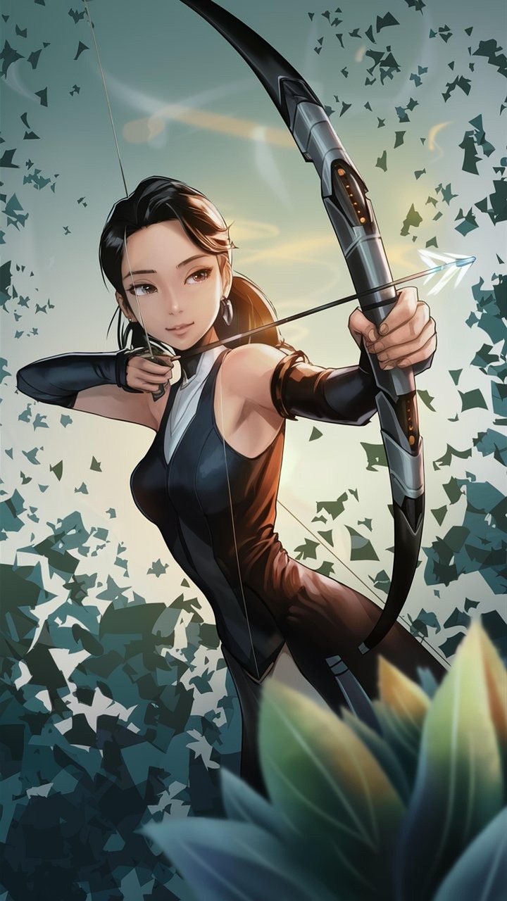 Anime — archer, warrior, girl