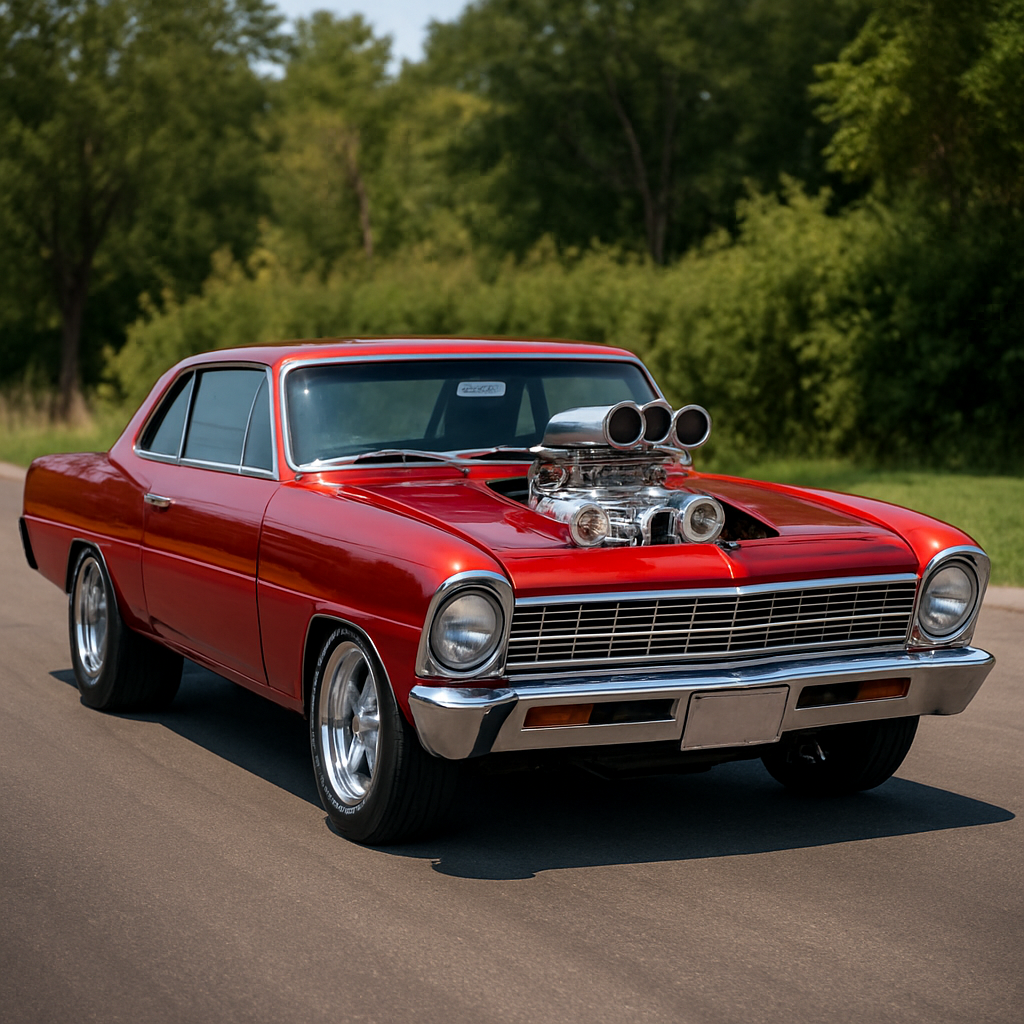 1967 Chevy nova sooped up like it's moving bright 9.16